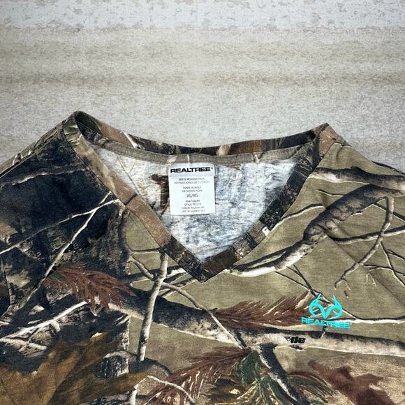 Vintage 90s Mossy Oak Shirt Womens XL Hunting Camo Cotton Short Sleeve Woodland - Picture 4 of 4